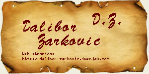 Dalibor Žarković vizit kartica